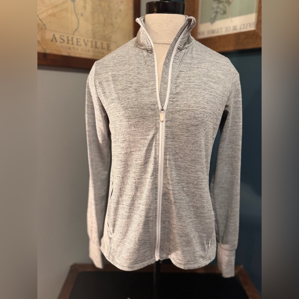 Market & Spruce Gray Striped Jacket